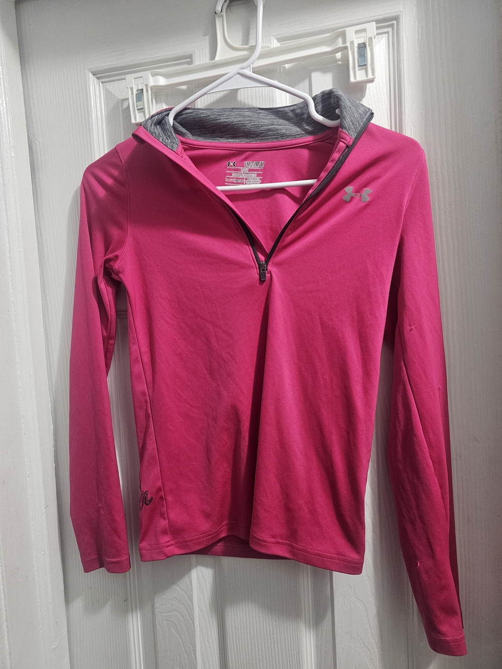 Under Armour Pink Quarter-Zip Performance Top Girls Size Ymd